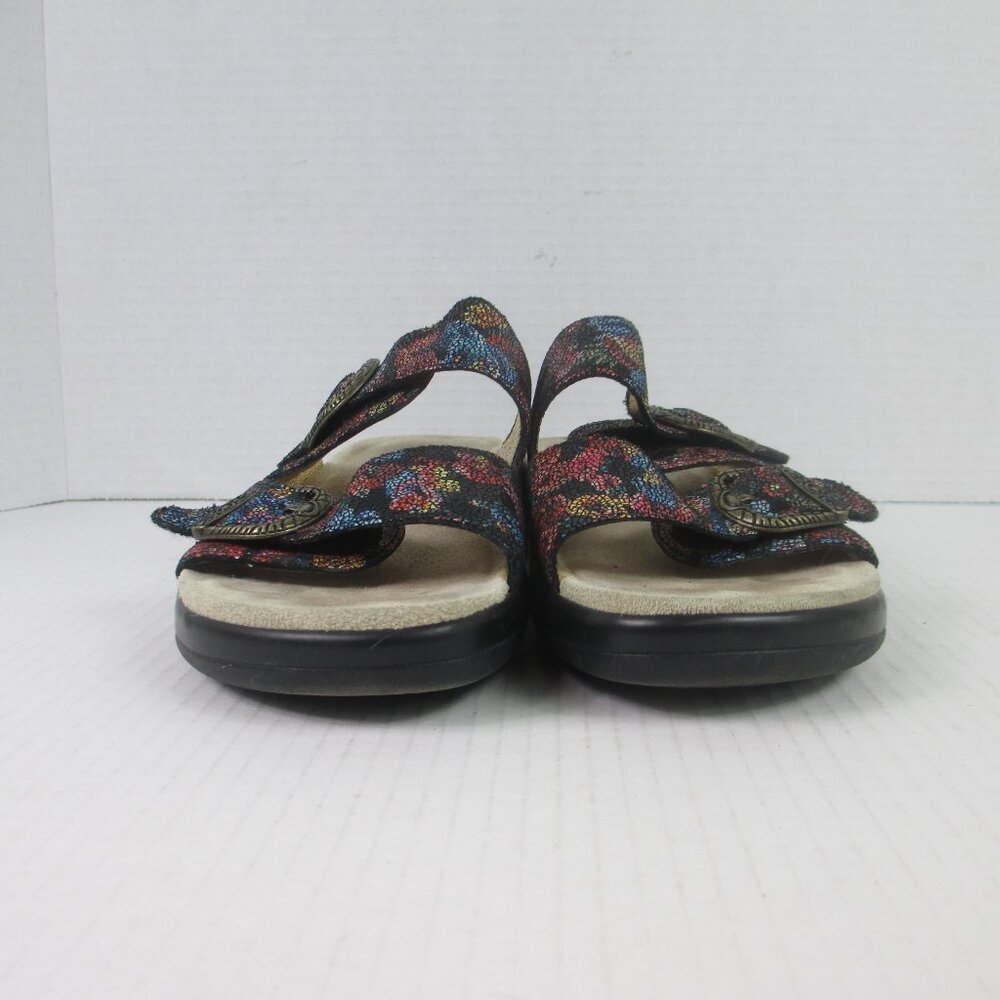 Alegria 40 US 9.5-10 Multicolored Strappy Leather Womens Sandals Jad -288 - Picture 3 of 8